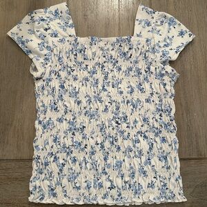 Abercrombie Kids Girls Stretch Floral Shirt | Size 11-12